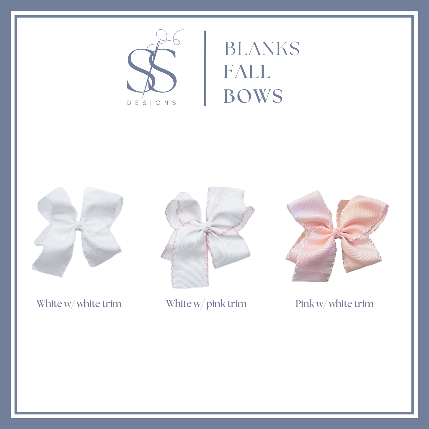 Girls Embroidered Bow - Fall
