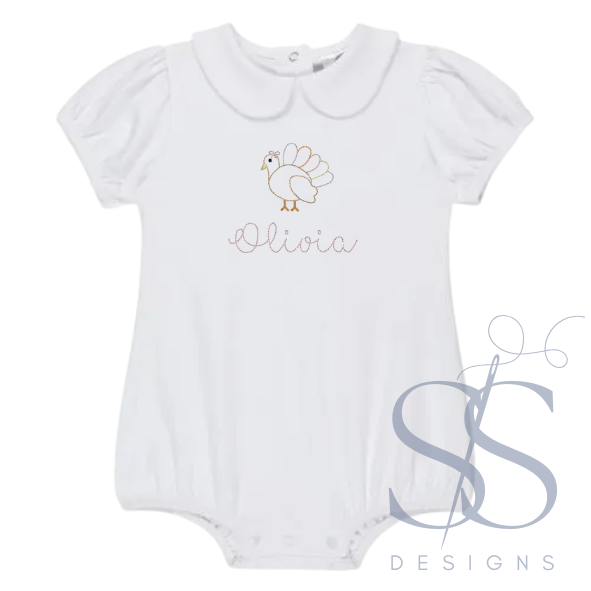 Girls Peter Pan Collar Bubble - Fall/Thanksgiving