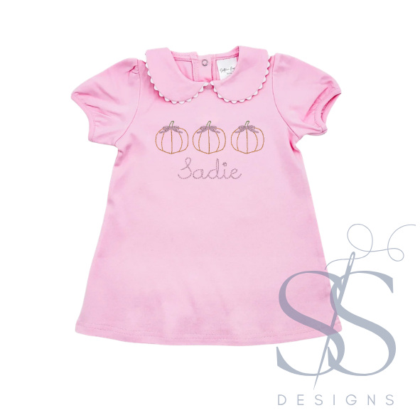 Girls Peter Pan Collar Dress - Fall