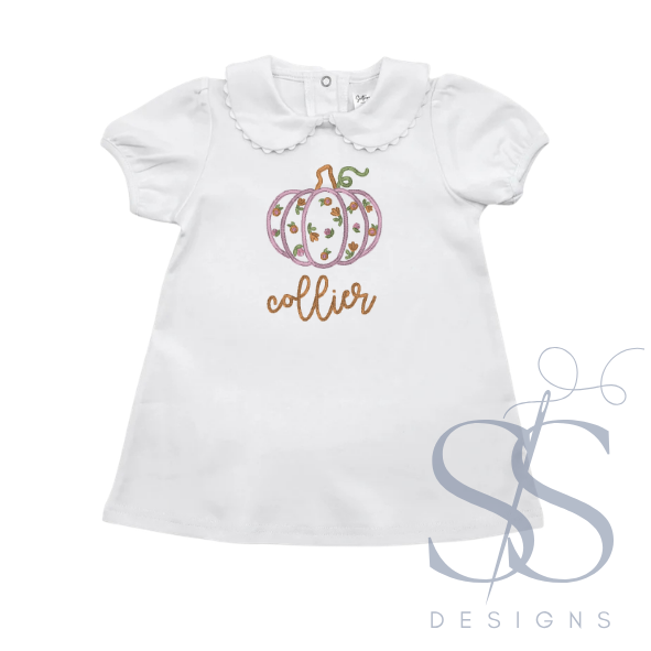 Girls Peter Pan Collar Dress - Fall