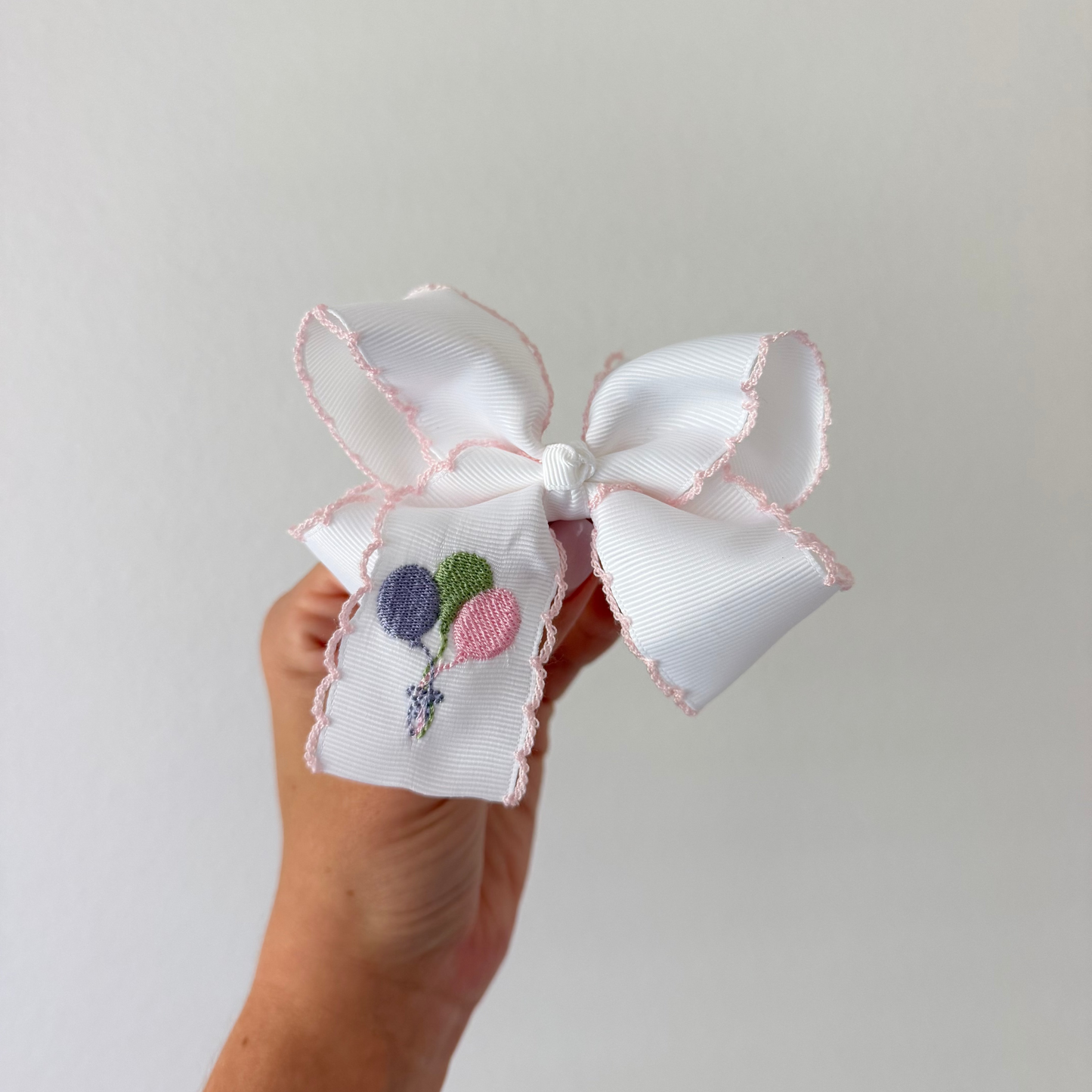 Girls Embroidered Bow - Small