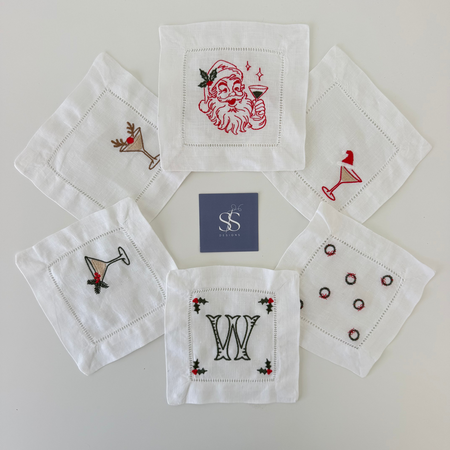 Christmas Cocktail Napkins, Set of 4