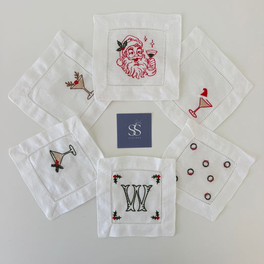 Christmas Cocktail Napkins, Set of 4