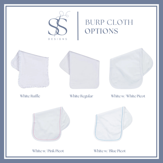 Embroidered Burp Cloths
