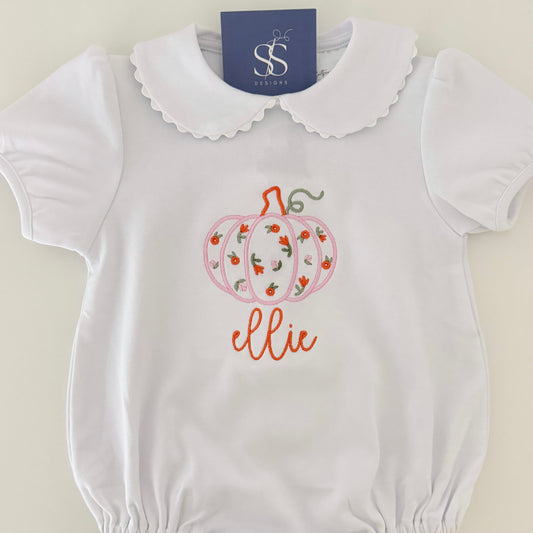 Girls Peter Pan Collar Bubble - Fall/Thanksgiving