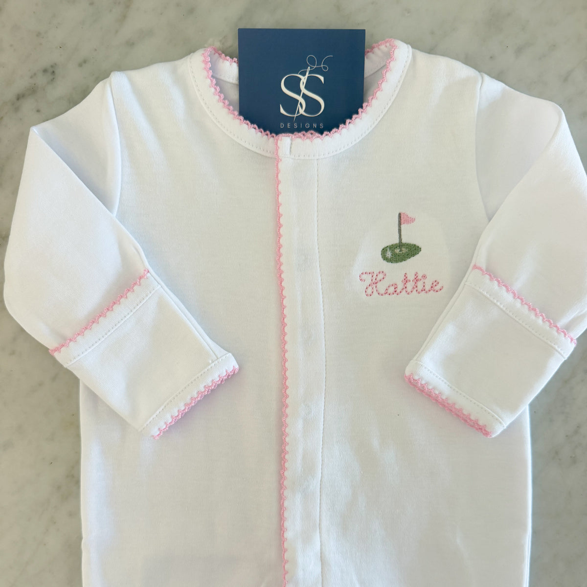 Embroidered Baby Footies