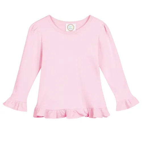 Girls Ruffle Hem Shirt - Fall