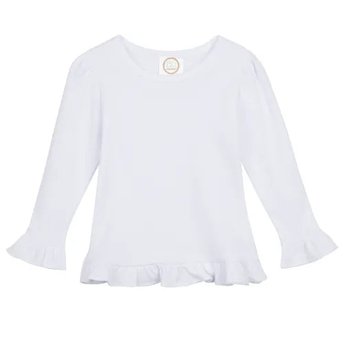 Girls Ruffle Hem Shirt - Fall