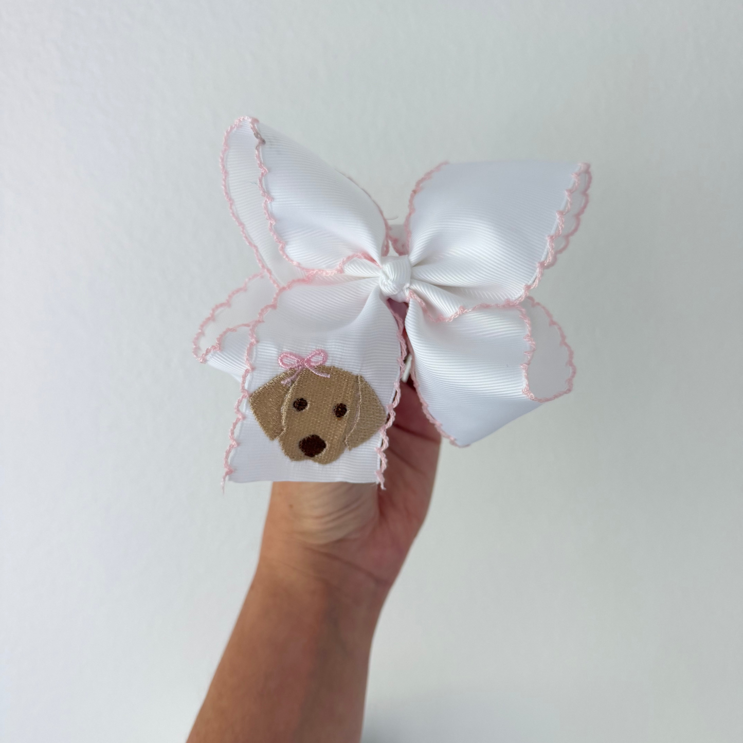 Girls Embroidered Bow - Small