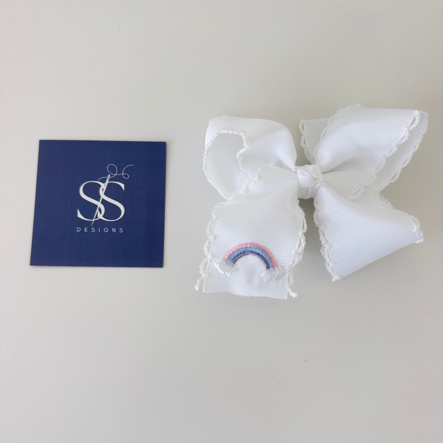 Girls Embroidered Bow - Small