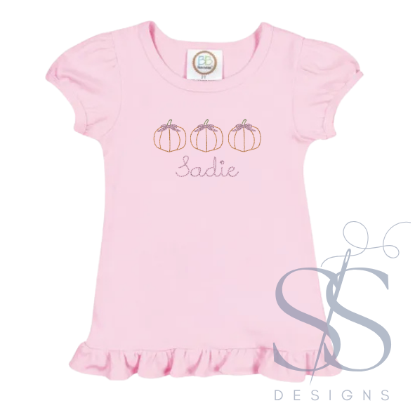Girls Ruffle Hem Shirt - Fall