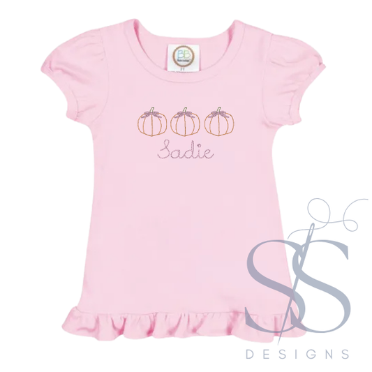 Girls Ruffle Hem Shirt - Fall