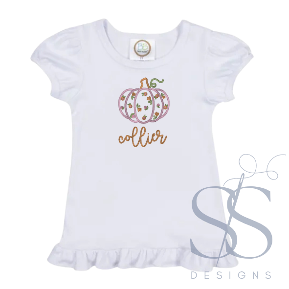 Girls Ruffle Hem Shirt - Fall
