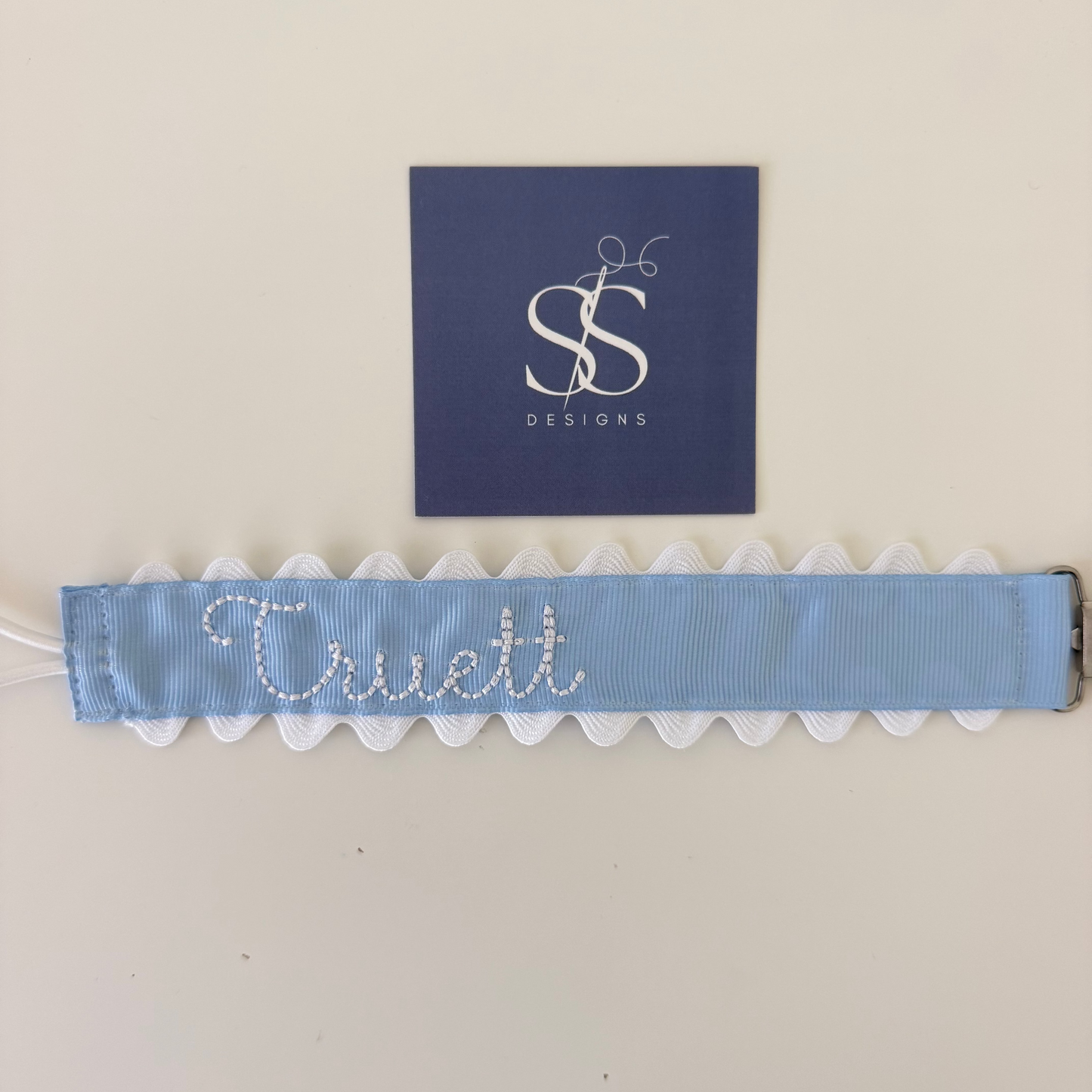 Embroidered Pacifier Clip