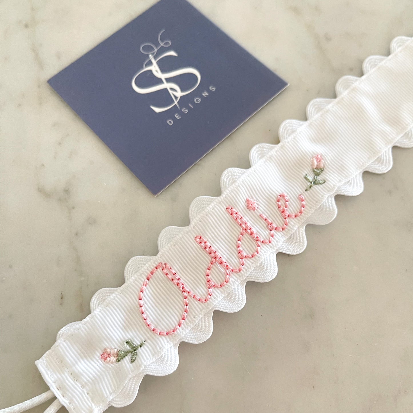 Embroidered Pacifier Clip