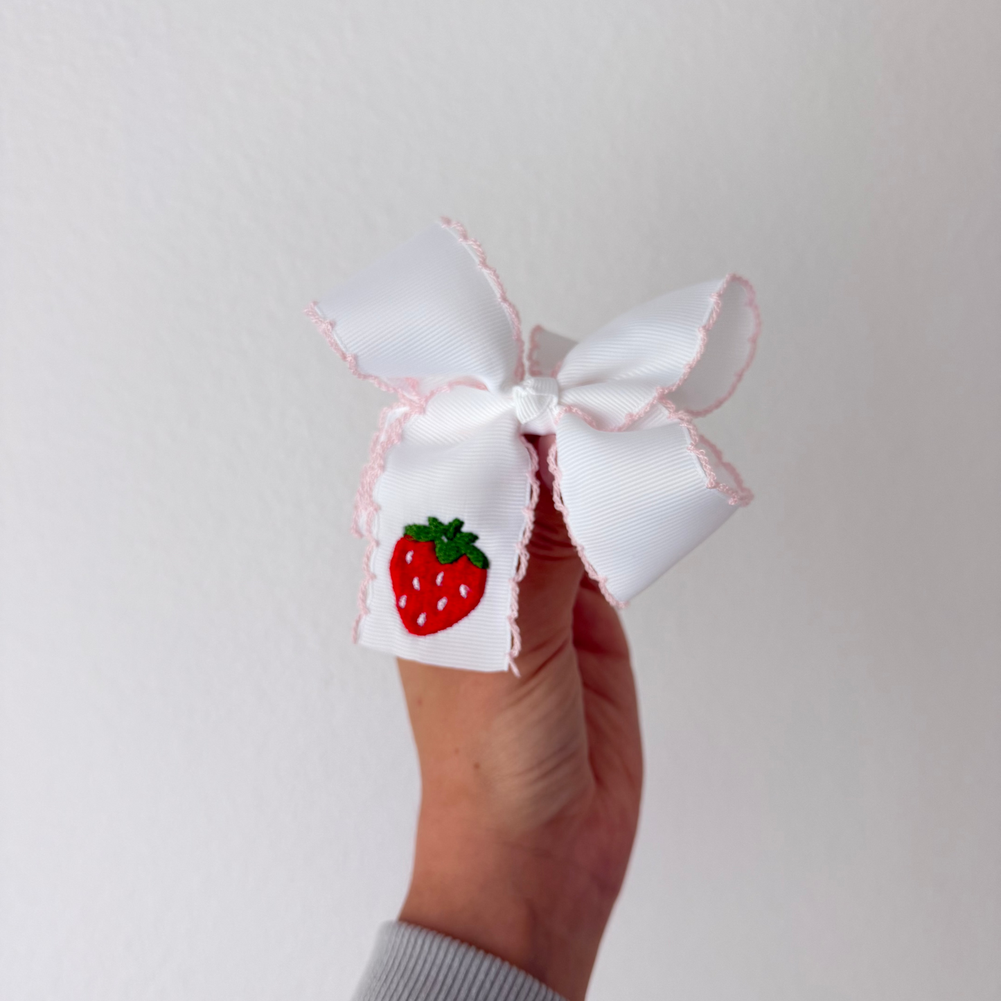 Girls Embroidered Bow - Small